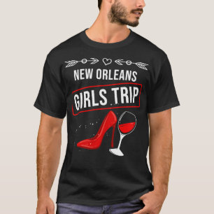 Camiseta Gracioso viaje de Chicas de Nueva Orleans para muj