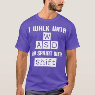 Camiseta Gracioso videojuego para PC WASD Gaming