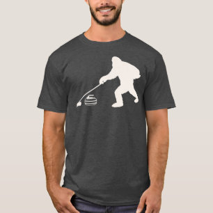 Camiseta Gracioso Viento con Sasquatch Curling Cute Winter