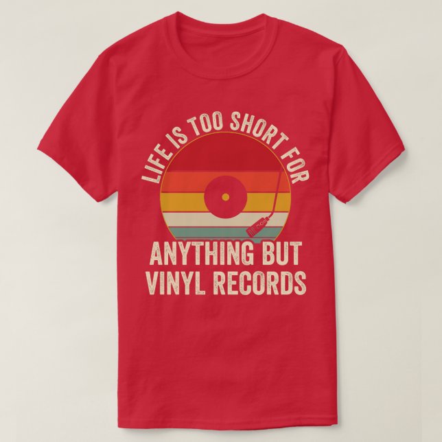 Camiseta Gracioso Vinyl Records que reúne a amante de LP (Diseño del anverso)