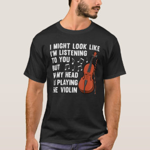 Camiseta Gracioso Violin Lover Art Para Hombres Violinista