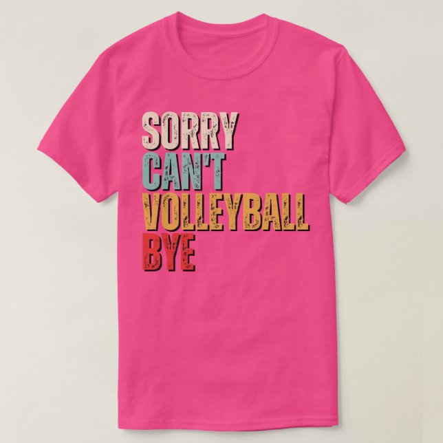 Camiseta Gracioso voleibol lo siento no puedo voleibol, adi (Diseño del anverso)