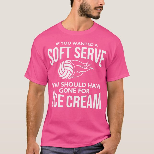 Camiseta Gracioso voleibol suave servicio helado (Anverso)