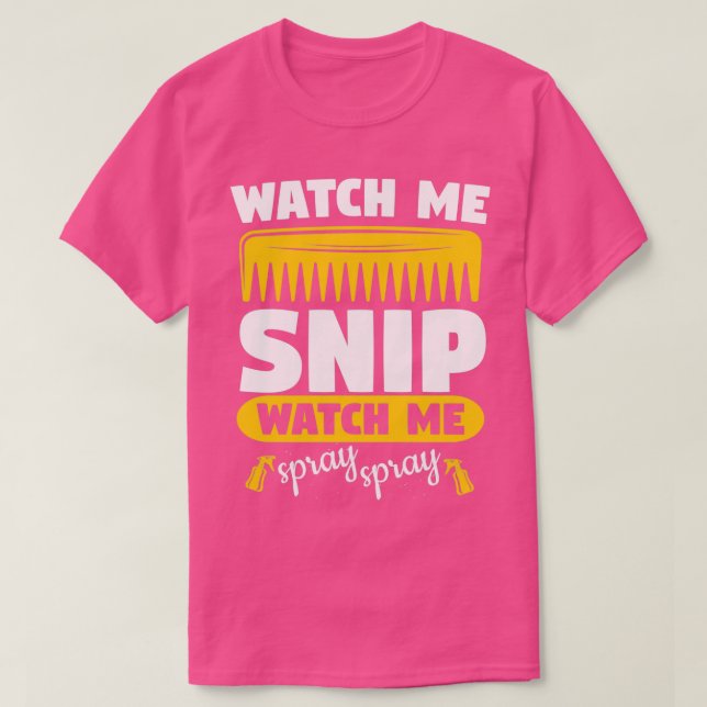 Camiseta Gracioso Watch Snip Spray Fashion Barber Appren (Diseño del anverso)