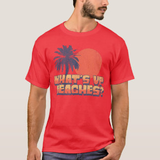 Camiseta Gracioso Whats Up Playas Retro Sunset Palm Tree Cu