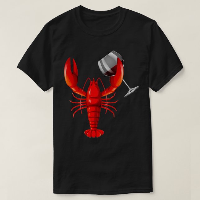 Camiseta Gracioso Wine Bebe Red Crawfish Wine Avers Regalo (Diseño del anverso)