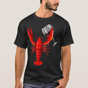 Camiseta Gracioso Wine Bebe Red Crawfish Wine Avers Regalo