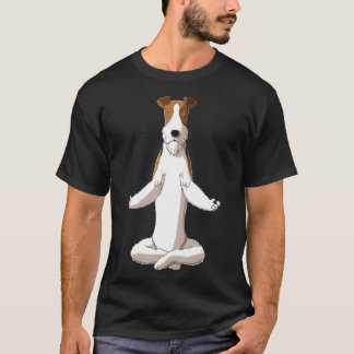 Camiseta Gracioso Wire De Perro De Yoga Para Terrier