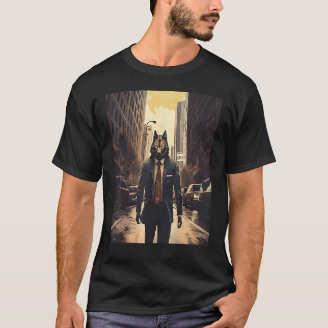 Camiseta Gracioso Wolf los mejores diseños idea arte cool W (Anverso)