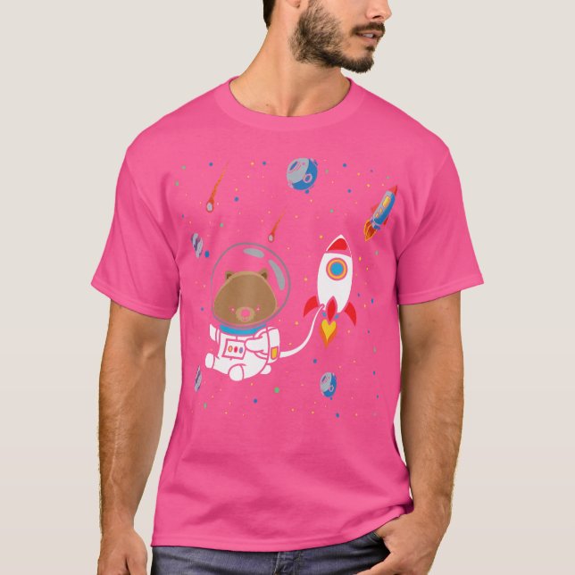 Camiseta Gracioso Wombat Espacio Ultraterrestre Australia W (Anverso)