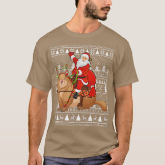 Camiseta Gracioso Wombat Lover Santa Riding Wombat Ugly Chr