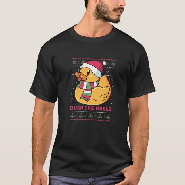 Camiseta Gracioso Y Cuto Pato De Pato Feliz Pato De Navidad (Anverso)