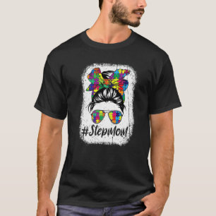 Camiseta Gracioso y desordenado Bun Stepmom Autism Puzzle A