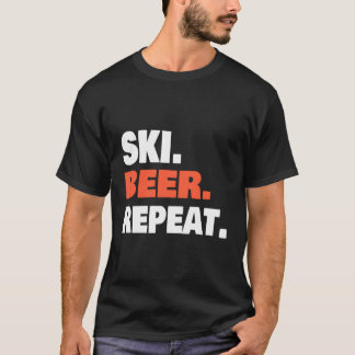 Camiseta Gracioso y divertido Guay Fun Ski Ski Skier Beer L