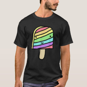 Camiseta Gracioso y dulce helado de popsicle arcoiris para
