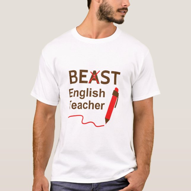 Camiseta Gracioso y excéntrico, bestia o mejor profesor de  (Anverso)