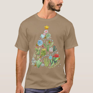 Camiseta Gracioso y exitoso árbol de Navidad Cactus Gardene
