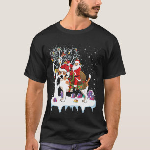 Camiseta Gracioso y feo paseo en Santa Riding Jack Russell 