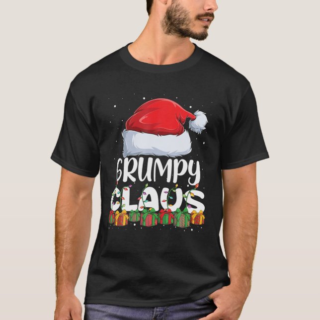 Camiseta Gracioso y gruñón Navidades de Santa Claus Familia (Anverso)
