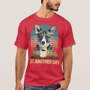 Camiseta Gracioso y lindo Corgi cachorrito bebe café
