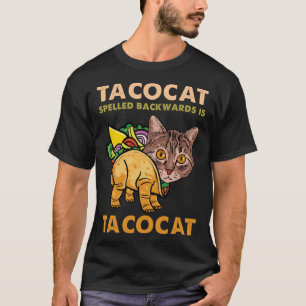 Camiseta Gracioso y lindo gato taco tacocat espelado hacia 