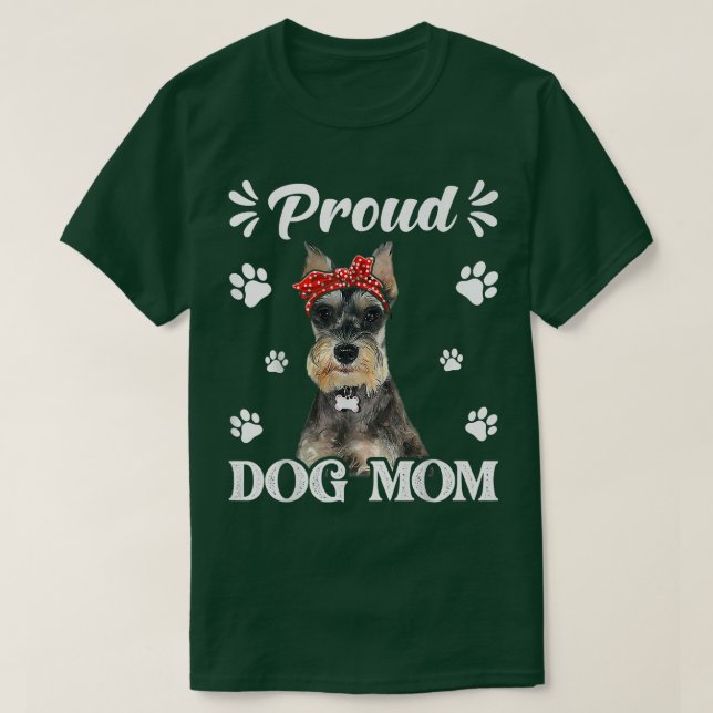 Camiseta Gracioso y orgulloso Día de la Madre Perro Schnauz (Diseño del anverso)