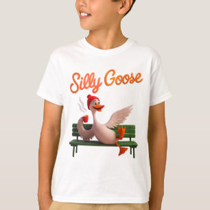 Camiseta Gracioso y tonto Goose Cute Goose Meme Goose