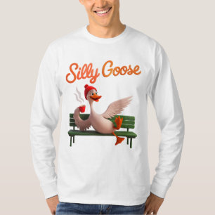 Camiseta Gracioso y tonto Goose Cute Goose Meme Goose
