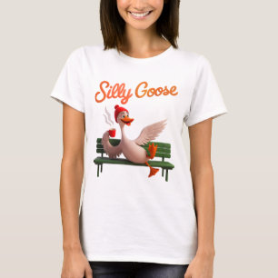 Camiseta Gracioso y tonto Goose Cute Goose Meme Goose