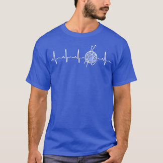 Camiseta Gracioso Yarn Heartbeat T-Shirt Gift Tee para prin