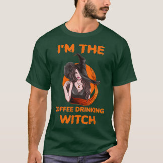 Camiseta Gracioso Yo Soy La Bruja De Beber Café Halloween43