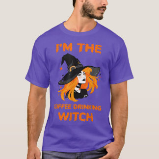 Camiseta Gracioso Yo Soy La Bruja De Beber Café Halloween43