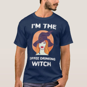 Camiseta Gracioso Yo Soy La Bruja De Beber Café Halloween43