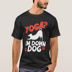 Camiseta Gracioso Yoga, estoy con el perro. Chiste familiar