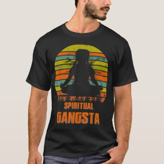 Camiseta Gracioso Yoga Gangsta Espiritual Namaste Regalos V