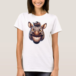 Camiseta Gracioso Zebra Selfie
