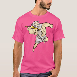 Camiseta Gracioso Zeus griego de Dios con un relámpago