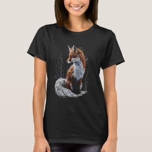 Camiseta Gracioso Zorro Animal Lover Arte Gráfico Cute Foxe
