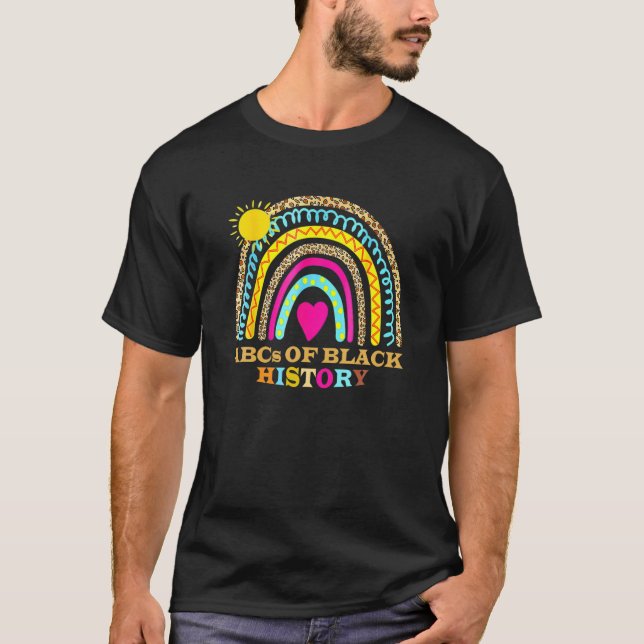 Camiseta Graciosos Abcs De Hombres Orgullosos Meses De Hist (Anverso)