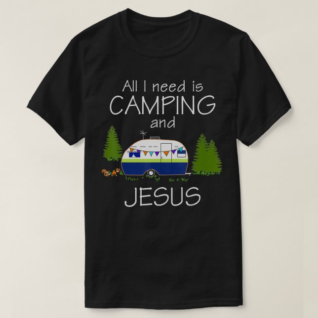 Camiseta Graciosos camping y Navidades de Jesús (Diseño del anverso)
