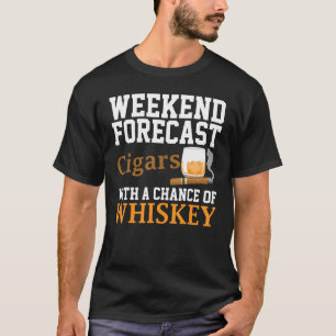 Camiseta Graciosos Cigarros Y Whiskey De Previsión De Fin D