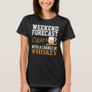 Camiseta Graciosos Cigarros Y Whiskey De Previsión De Fin D