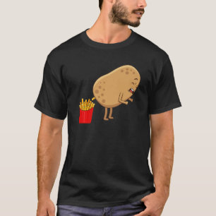 Camiseta Graciosos Diseños De Fries Francesas Para Hombres