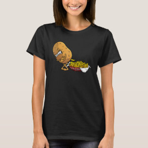 Camiseta Graciosos Diseños De Fries Francesas Para Hombres