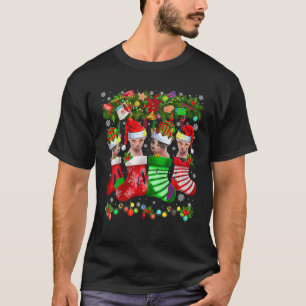 Camiseta Graciosos Gatos De Sfinx De Santa Elf En Navidades