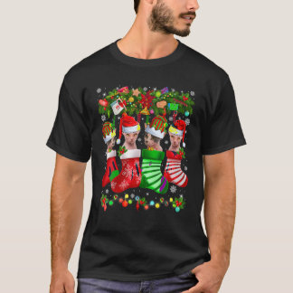 Camiseta Graciosos Gatos De Sfinx De Santa Elf En Navidades