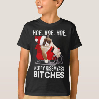 Camiseta Graciosos gatos Navidades Humor para adultos Navid