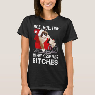 Camiseta Graciosos gatos Navidades Humor para adultos Navid