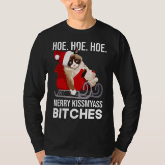 Camiseta Graciosos gatos Navidades Humor para adultos Navid