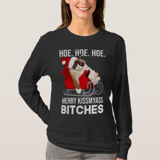 Camiseta Graciosos gatos Navidades Humor para adultos Navid